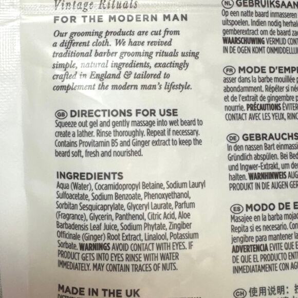 Hawkins & Brimble Eco Friendly Beard Shampoo Elemi & Ginseng 10.1 oz - Picture 4 of 5